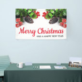 Gelukkig kerstfeest spandoek (Beurs)