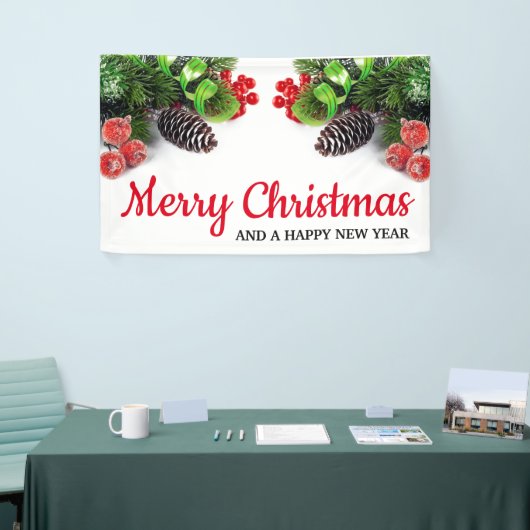 Gelukkig kerstfeest spandoek (Beurs)