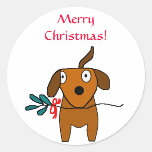 Gelukkig kerstfeest! -Stickers voor vakantieverkoo Ronde Sticker