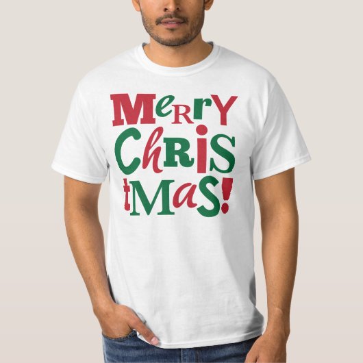 Gelukkig kerstfeest t-shirt (Voorkant)