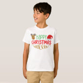 Gelukkig kerstfeest t-shirt (Voorkant volledig)