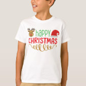 Gelukkig kerstfeest t-shirt (Voorkant)