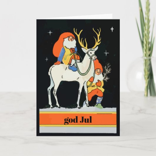 Gelukkig kerstfeest, taal veranderen in groet feestdagen kaart (Voorkant)