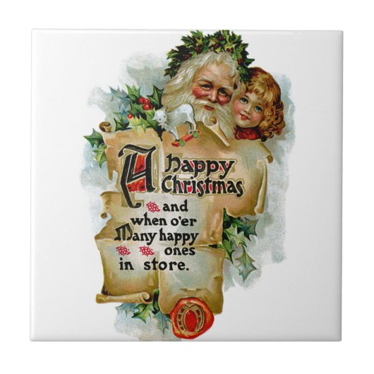 Gelukkig kerstfeest tegeltje (Voorkant)