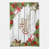 Gelukkig kerstfeest theedoek (Verticaal)