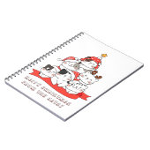 Gelukkig kerstfeest van de katten notitieboek (Linkerzijde)