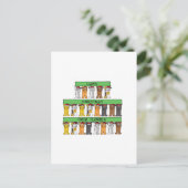 Gelukkig kerstfeest vanuit Florida Cartoon Cats Feestdagenkaart (Staand voorkant)