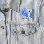 Gelukkig kerstfeest vierkante button 5,1 cm (In situ)