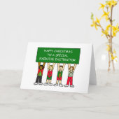 Gelukkig Kerstfeest voor de instructeur van oefeni Kaart (Gele Bloem)