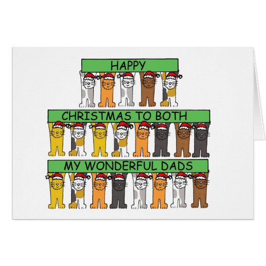 Gelukkig kerstfeest voor mijn beide Dads Cartoon C (Voorkant Horizontaal)
