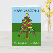 Gelukkig kerstfeest voor ons Gardener Holiday Brie Kaart (Gele Bloem)