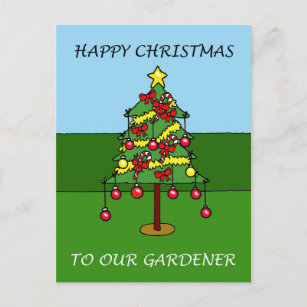 Gelukkig kerstfeest voor onze Gardener Feestdagenkaart