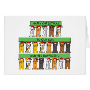 Gelukkig kerstfeest voor onze zoon en zijn vriend