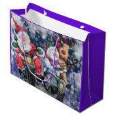 Gelukkig kerstfeest vrienden grappige cadeautas (Voorkant Gekanteld)