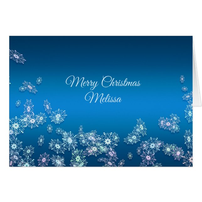 Gelukkig kerstfeest. Wenskaart.Naam (Voorkant Horizontaal)