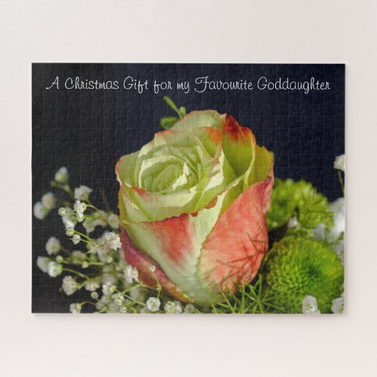 Gelukkig kerstkleindochter. legpuzzel (Horizontaal)