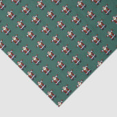 Gelukkig Kerstman Vader Kerstmis Pixel Art Patroon Tissuepapier (Detail)