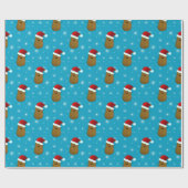 Gelukkig kerstmis aardappel cadeaupapier (Vlak)