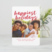 Gelukkig Kerstmis Eén Foto Kerstkaart (Staand voorkant)