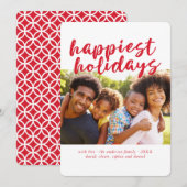 Gelukkig Kerstmis Eén Foto Kerstkaart (Voorkant / Achterkant)