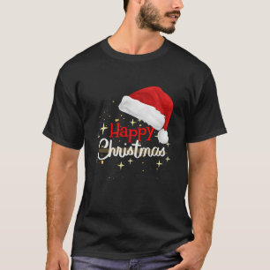 Gelukkig kerstmis Kerstmannenhoed Festieve T-shirt