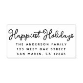 Gelukkig Kerstmis kerstscript retouradres Zelfinktende Stempel (Design)