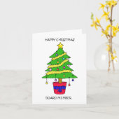 Gelukkig Kerstmis lid van de raad Kaart (Gele Bloem)