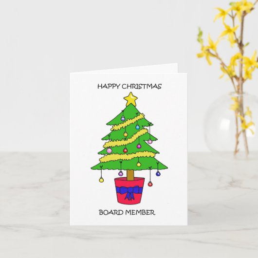 Gelukkig Kerstmis lid van de raad Kaart (Gele Bloem)