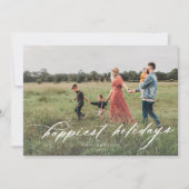 Gelukkig Kerstmis Moderne Fotokaart Feestdagenkaart (Voorkant)