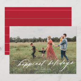 Gelukkig Kerstmis Moderne Fotokaart Feestdagenkaart