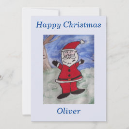 Gelukkig Kerstmis Plat Kaart