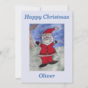 Gelukkig Kerstmis Plat Kaart