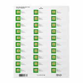 Gelukkig kerstpakket retour adres label (Full Sheet)