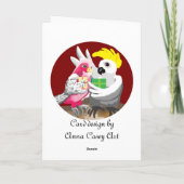 Gelukkig kerstpostssommen! Aussie kerstkaart Feestdagen Kaart (Achterkant)