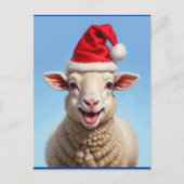 Gelukkig kerstschaap briefkaart (Voorkant)