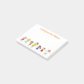 Gelukkig Kinderen Bericht Van Leraar Naam Geperson Post-it® Notes (Schuin)
