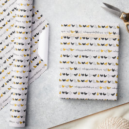 Gelukkig Kippenland Boerderij Dieren Patroon Cadeaupapier