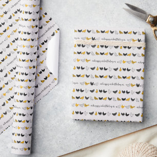 Gelukkig Kippenland Boerderij Dieren Patroon Cadeaupapier
