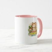 Gelukkig Kitty Cute Bloem Coffee Mug Mok (Voorkant rechts)