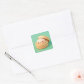 Gelukkig Klei Gestoomd Knoedel Vierkante Sticker (Envelop)