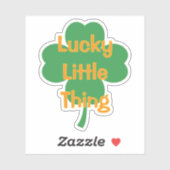 Gelukkig Klein Ding 4-Bladige Klaver St. Patrick's Sticker (Vel)