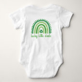 Gelukkig Klein Kereltje Regenboog Klaver St. Patri Romper (Achterkant)