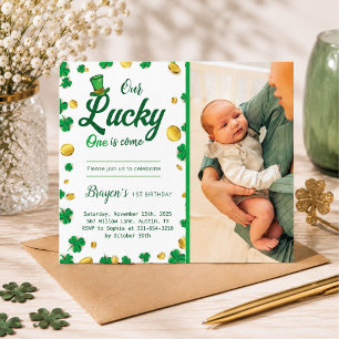 Gelukkig Klein Kindje – St. Patrick's Day Baby Sho Kaart