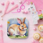 Gelukkig klein konijn 2, Pasen Papieren Bordje (Feest)
