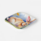 Gelukkig klein konijn 2, Pasen Papieren Bordje (Gebogen)