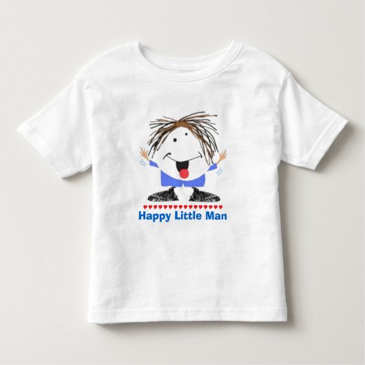 Gelukkig klein Man Kinder Shirts (Voorkant)