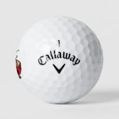 Gelukkig Kleine Ladybug met Telefoon - Cartoon Tek Golfballen (Logo)