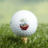 Gelukkig Kleine Ladybug met Telefoon - Cartoon Tek Golfballen (Insitu Shirt)