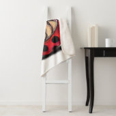 Gelukkig Kleine Ladybug met Telefoon - Cartoon Tek Sherpa Deken (In situ)