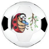 Gelukkig Kleine Ladybug met Telefoon - Cartoon Tek Voetbal (Gedraaid)